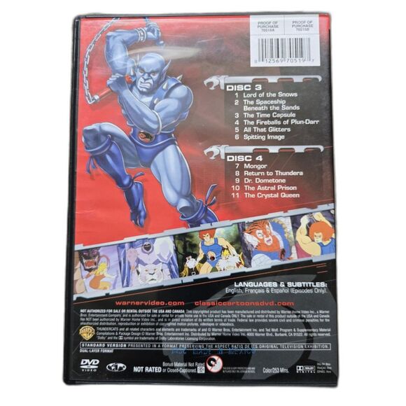 ThunderCats DVD Season 1 Volume 1 – Discs 3 & 4 (2-Disc Set, 1980s Cartoon) - Picture 2 of 4